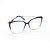 Armação para Óculos de Grau Feminino Acetato Quadrado Azul Degradê - Imagem 3