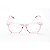 Armação para Óculos de Grau Feminino Acetato Gatinho Rosa Transparente - Imagem 1