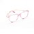 Armação para Óculos de Grau Feminino Acetato Gatinho Rosa Transparente - Imagem 3