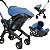 Carrinho de Bebe Cadeirinha para Carro Embee Luxo 3 em 1 Azul - Imagem 2