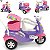 Triciclo de Passeio e Pedal para Bebe Calesita Moto Uno Rosa - Imagem 3