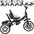 Carrinho de Passeio e Pedal Kiddo Triciclo Giratorio Grafite - Imagem 3