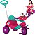 Triciclo Carrinho Passeio e Pedal Bandeirante Velobaby Rosa - Imagem 1