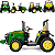 Trator Eletrico Peg Perego John Deere Dual Force 12V 2 Lugares - Imagem 2