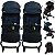 Carrinho de Gemeos Galzerano Bali com 2 Bebe Conforto Black - Imagem 2