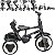 Carrinho de Passeio e Pedal Kiddo Triciclo Evolution Preto - Imagem 3