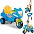 Moto Triciclo de Passeio e Pedal para Bebe Calesita Max Azul - Imagem 2