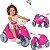 Carrinho de Passeio e Pedal para Bebe Calesita Lelecita Rosa - Imagem 2