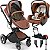 Carrinho de Bebe Litet Candy Bebe Conforto Base ISOFIX Caramelo - Imagem 1