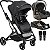 Carrinho de Bebe com Bebe Conforto Base Kiddo Zig Zag Preto - Imagem 1