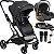 Carrinho de Bebe Bebe Conforto Base ISOFIX Kiddo Zig Zag Preto - Imagem 1