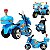 Moto Eletrica Infantil Policia Shiny Toys Motorcycle 6V Azul - Imagem 2