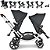 Carrinho de Bebe para Gemeos Duplo ABC Design Zoom Storm Preto - Imagem 3