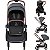 Carrinho de Bebe Passeio com Moises Chicco Mysa Black Satin - Imagem 2