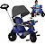 Triciclo Passeio Pedal Bandeirante Velobaby com Capota Azul - Imagem 1