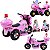 Moto Eletrica Infantil Policia Shiny Toys Motorcycle 6V Rosa - Imagem 2