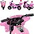 Moto Eletrica Infantil Policia Shiny Toys Motorcycle 6V Rosa - Imagem 3