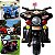 Moto Eletrica Infantil Policia Shiny Toys Motorcycle 6V Preta - Imagem 4