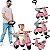 Triciclo de Passeio e Pedal Bandeirante Scooter Banderetta Rosa - Imagem 2