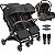 Carrinho para Gemeos com Bebe Conforto Kiddo Sprint II Preto - Imagem 1