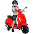 Moto Scooter Eletrica Infantil Zippy Toys Vespa GTS 6V Vermelha - Imagem 1