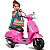 Moto Scooter Eletrica Infantil Zippy Toys Vespa GTS 6V Rosa - Imagem 1