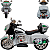 Moto Eletrica Bang Toys Road Custom Victorious Monster 12v Cinza - Imagem 3