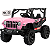 Carro Eletrico Bang Toys Jeep Rubicon UTV MX 12V Controle Rosa - Imagem 1