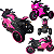 Triciclo Eletrico Bang Toys Super Moto com 3 Rodas 6V Rosa - Imagem 2