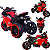 Triciclo Eletrico Bang Toys Super Moto com 3 Rodas 6V Vermelha - Imagem 2