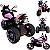 Moto Eletrica Bandeirante Adventure Nierle R1600GS 12V Rosa - Imagem 2