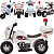 Moto Eletrica Infantil Shiny Toys Motorcycle Policia 6V Branco - Imagem 3