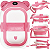 Banheira de Bebe Compacta Dobravel Termometro Kiddo Koala Rosa - Imagem 2