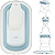 Banheira de Bebe Compacta Dobravel com Suporte Kiddo Flex Azul - Imagem 2