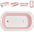 Banheira de Bebe Compacta Dobravel com Suporte Kiddo Flex Rosa - Imagem 3