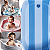 Banheira de Bebe Dobravel Compacta Kiddo Flap Azul Menino - Imagem 4