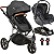 Carrinho de Bebe Moises Bebe Conforto e Base Kiddo Trek Preto - Imagem 1