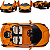 Carro Eletrico Bandeirante Lamborghini Sian 12V Controle Laranja - Imagem 3