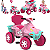 Carrinho de Passeio e Pedal Infantil Bandeirante Smart Quad Rosa - Imagem 3