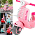 Moto Scooter Eletrica Bandeirante Lambreta Vespa Hello Kitty 6V - Imagem 4