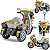 Carrinho de Passeio e Pedal Calesita Moto Street Classic Dourada - Imagem 2