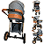 Carrinho de Bebe com Bebe Conforto Passear Baby Ares Plus Cinza - Imagem 2