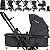 Carrinho Kiddo para Gemeos com Bebe Conforto Zig Zag Preto - Imagem 3