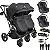 Carrinho Kiddo de Gemeos 2 Bebe Conforto 2 Base ISOFIX Vox II Preto - Imagem 1