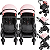 Carrinho Kiddo de Gemeos Bebe Conforto Base ISOFIX Vox Rosa - Imagem 2
