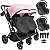 Carrinho Kiddo para Gemeos com 2 Bebe Conforto Vox II Rosa - Imagem 1