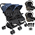 Carrinho Kiddo para Gemeos com 2 Bebe Conforto Mascote Marinho - Imagem 1