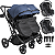 Carrinho Kiddo para Gemeos com 2 Bebe Conforto Vox II Marinho - Imagem 1