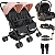 Carrinho Kiddo de Gemeos Bebe Conforto Base ISOFIX Mascote Rosa - Imagem 1