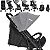 Carrinho Kiddo de Gemeos Bebe Conforto Base ISOFIX Mascote Grafite - Imagem 3